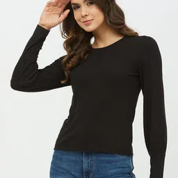 Harpa Women Brown Self Design Top image 1