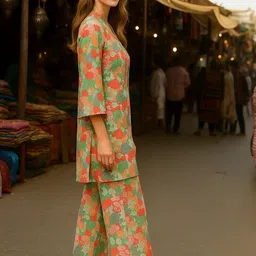 KALINI Women Printed Cotton Blend Kurta Sets image 3