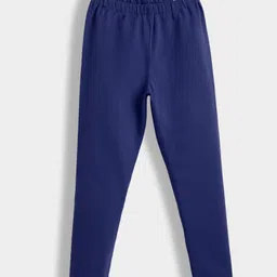 Orange Sugar Cotton Lycra Knit Solid Stretchable Leggings - Royal Blue-picture-25