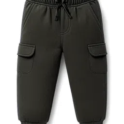 Mini Taurus Looper Knit Full Length Solid Color Track Pants with Pockets - Dark Green-picture-22