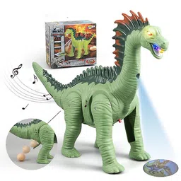 SANJARY Walking Egg Laying Long Neck Dinosaur Brachiosaurus Dino Robot Figure with Lights, Sounds, Egg Laying, Projector Dinosaurs Toy for Kids color design may vary-picture-11