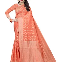 Florence New Trendy Woven Design Zari Pure Cotton Banarasi Saree-image-47