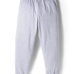 Primo Gino Cotton Knit Full Sleeves Night Suit With Text Print - Navy Blue & Grey image 5