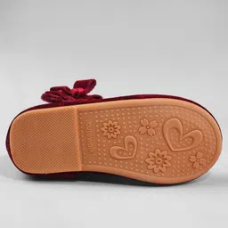 Cute Walk by Babyhug Ballerina with Velcro Closure - Maroon image 5