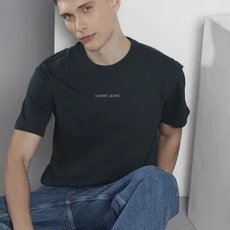Tommy Hilfiger Brand Logo Embroidered Pure Cotton T-shirt image 1