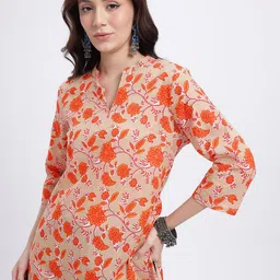 Anouk Rustic Floral Print Mandarin Collar Straight Kurta-picture-19