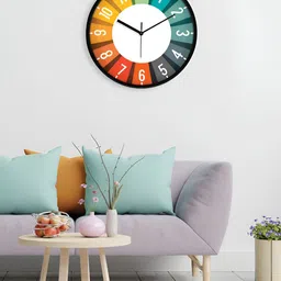 RANDOM Black & White Printed Contemporary Wall Clock image 2