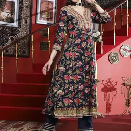 Sangria Printed Anarkali Kurta Set image 4