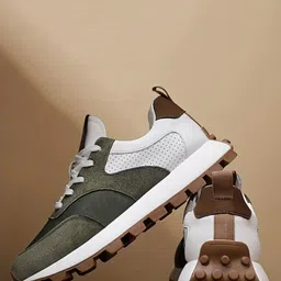 LABBIN Men Colourblocked PU Skate Shoes image 2