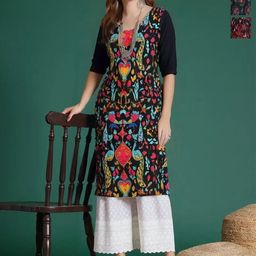 Anouk Rustic Women Pack of 3 Ethnic Motifs Printed Daily Straight Kurtas-picture-8