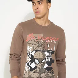 SF JEANS by Pantaloons Men Spider-Man Printed Pullover Sweatshirt image 5
