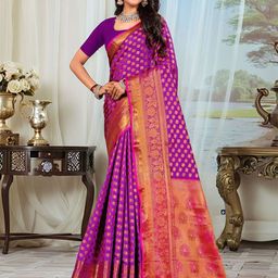 Anouk Rustic Woven Design Zari Banarasi Saree-picture-29