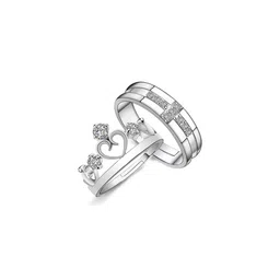 Teeragaj Set Of 2 Stone-Studded Adjustable Finger Ring-picture-37