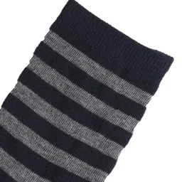 Cantabil Men Pack Of 5 Navy Blue Striped Ankle Length Socks image 2