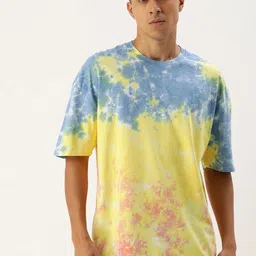 Kook N Keech Men Tie & Dye Drop-Shoulder Sleeves Oversize T-shirt-picture-41