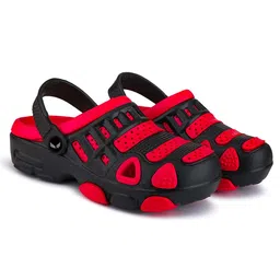 BERSACHE Colour Blocked Slingback Clogs - Red image 1