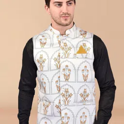 BOWLIFESTYLE Printed Nehru Jacket-picture-24