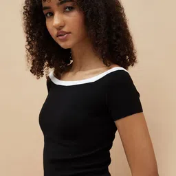 Ginger by Lifestyle Women Boat Neck Top image 3