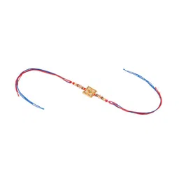 Sangria Artificial Stones Studded & Beaded Thread Rakhi with Roli Chawal Chandan & Mishri image 3