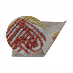 Aura Off-White & Yellow Textured Anti-Skid Doormat image 3