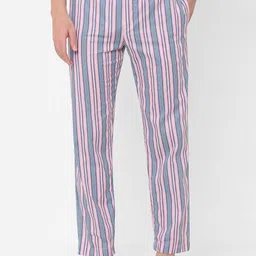 URBAN SCOTTISH Men Striped Pure Cotton Lounge Pants-image-33