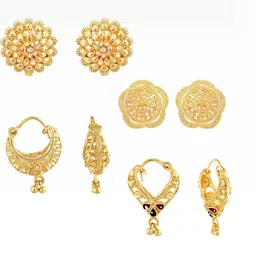 VIVASTRI Women Gold-Plated Alloy Earrings-picture-36
