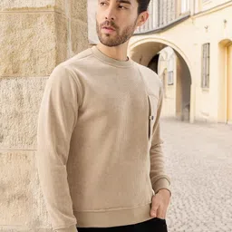 Status Quo Men Textured Round Neck Sweatshirt-image-39