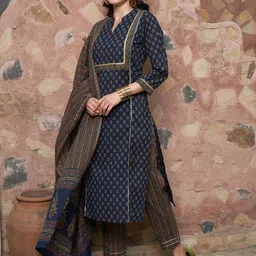 Sangria Printed Pure Cotton Kurta Set image 4