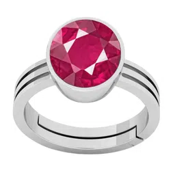RRVGEM 9 KT Silver Plated Ruby Finger Ring-picture-36