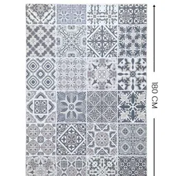 Sapana Carpet-Mats Rio Grey & White Floral Printed Carpet image 3