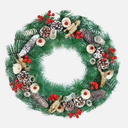 Little Surprise Box LLP Frosty Vintage Chocolates With Pinecones Christmas Wreath-picture-1
