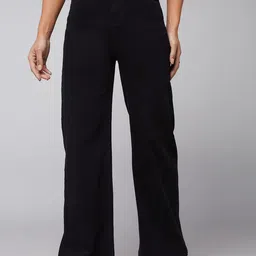 DOLCE CRUDO Women Wide Leg High-Rise Stretchable Jeans-image-62