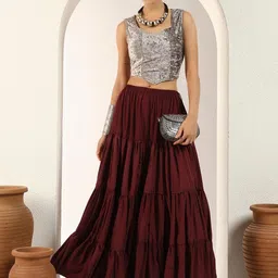 VAARARO Embellished Sweetheart Neck Top image 3