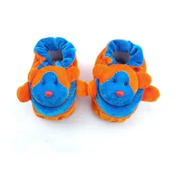LMN CHILD CARE Unisex Kids Blue & Orange Cotton Booties-image-65