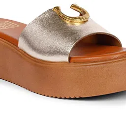 Viviblu Leather Platform Sandals with Buckles image 5