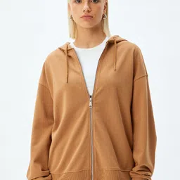 Koton Women Pure Cotton Long Sleeve Hooded Sweatshirt-picture-18