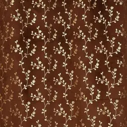 Kiara Creations Brown & Beige Set of 2 Floral Room Darkening Door Curtain image 4