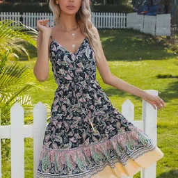 DressBerry Ethnic Motifs Print A-Line Dress-picture-27