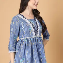 God Bless Floral Print Peplum Top image 3