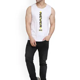 SLOWLORIS Men Pack Of 2 Printed Bio-Wash Combed Cotton Gym Vests image 3