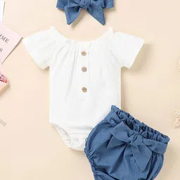 YK Infant Girls Self designed Bodysuit & Shorts Clothing Set-picture-23