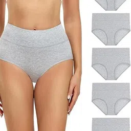 ORLIZEA Pack of 5 Women High-Rise Cotton Blend Hipster Briefs-picture-12