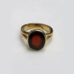 GenZcomplex Brass Garnet Finger Ring image 1