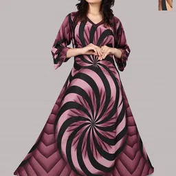 PURSA Pack of 2 Printed Maxi Nightdress-picture-23