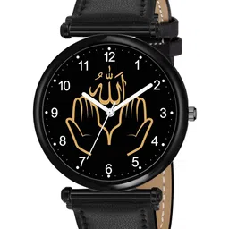 Gopal Shopcart Unisex Dial & Leather Straps Analogue Watch C34BLK Islamic NUM03 Chikani L-picture-20