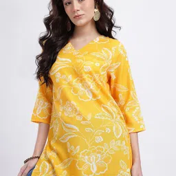 Anouk Rustic Floral Printed V-Neck Straight Kurta-picture-19