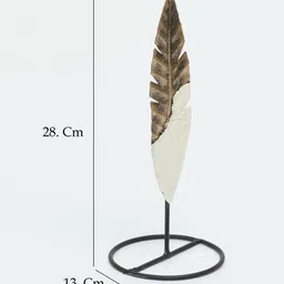 vedas F-Cyrus Black & White Palm Leaf Showpiece image 5