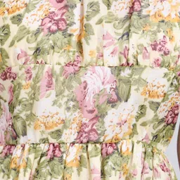 THE BEHRUZ THEORY Women Floral Printed Georgette A-Line Midi Dress image 3