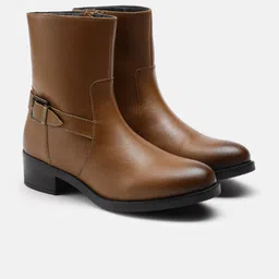 The Roadster Life Co. Women Block Heel Boots with Buckle Detail-picture-14