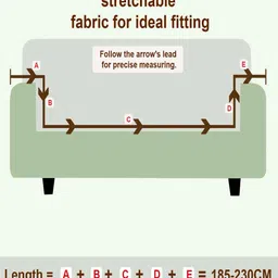 HOUSE OF QUIRK Grey & Pink Solid Three Seater Sofa Cover With Arms image 4